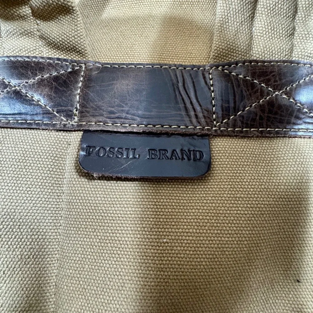 Fossil Texas A&M Aggies Leather‎ Canvas Backpack – Embossed Logo, Rare